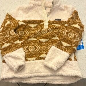Columbia Sherpa Fleece in Tan and Cream